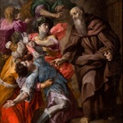 Giuseppe Zanatta, S. Antonio Abate resuscita un giovane assassinato. Olio su Tela, cm 180x150. Parrocchia S.Antonio, Vacciago (NO)