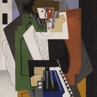 Gino Severini (Cortona, 1883 - Parigi, 1966), Bohémien jouant l’accordéon, 1919, Olio su tela, 92 x 72.5 cm, Milano, Museo del Novecento, Galleria del Futurismo, Donazione Collezione Boschi Di Stefano, 1974