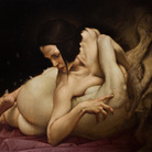 Roberto Ferri, DIAFANA ALCOVA, 2017, Olio su tela, 145 x 85 cm | Courtesy of Roberto Ferri e Fondazione Stelline
