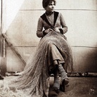Tomaso Filippi, Venezia, studio di figura in interno, donna con rete da pesca, 1894-1897