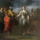 Ercole Graziani (Bologna 1688-1765), Rebecca ed Eleazaro al pozzo, 1730-1735 circa, Olio su tela, 153 x 115 cm, Provenienza: Galleria Jacques Leegenhoek, Parigi, 2015