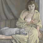 Lucian Freud, Girl with a White Dog, 1950-1951, Olio su tela, Lucian Freud Archive / Bridgeman Images | Foto: © Tate London | Courtesy of Chiostro del Bramante, Roma