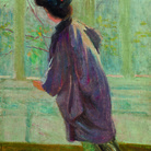 Amalia Goldmann Besso, Donna giapponese che cammina, 1911-12, olio su tavola (Fondazione Marco Besso, Roma)   