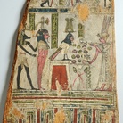 Stele di Irethor, epoca romana, legno policromo, 42,2 x 29,8 x 2 cm, Fondazione Museo delle Antichità Egizie, Torino