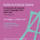 Galleria Emicla Gaeta: un decennio di proposte e nuovi linguaggi visivi (1982-1991)