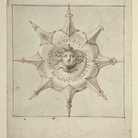 Lampadario (DER drawing 13.1), XVIII secolo. Disegno, inchiostro e acquerello, 241x193 mm. Norfolk, Holkham Hall