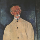 Amedeo Modigliani (Livorno,1884 - Parigi, 1920), Ritratto di Lepoutre, 1916