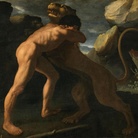 Francisco de Zurbarán, La lotta di Ercole contro il leone di Nemea, c. 1634, Olio su tela, cm 151 x 166. Madrid, Museo Nacional del Prado