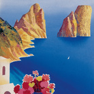 Mario Puppo, Bozzetto per Capri l'isola del sole, 1954