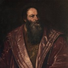 Tiziano Vecellio (Pieve di Cadore, 1488/1490 - Venezia, 1576) Ritratto di Pietro Aretino, 1545, Olio su tela, Galleria Palatina, Gallerie degli Uffizi, Firenze