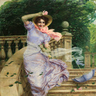 Gaetano Bellei (Modena, 1857 - Modena, 1922), Colpo di vento, Collezione privata