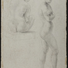 Antonio Canova. Due figure femminili nude, di schiena; l’altra andante di profilo con braccia incrociate al petto