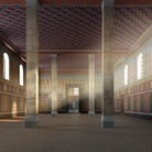 Ricostruzione virtuale dell’aula intermedia della Basilica di Aquileia in epoca costantiniana | © Fondazione Aquileia
