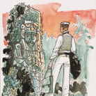 Hugo Pratt, Corto Maltese. Copertina di «Le Monde Voyages» supplemento del giornale «Le Monde» | © 1988 Cong SA, Svizzera. Tutti i diritti riservati