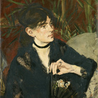 Édouard Manet, Berthe Morisot con il ventaglio, 1874, Olio su tela, 50.5 x 61 cm, Parigi, Musée d’Orsay | © René-Gabriel Ojéda / RMN-Réunion des Musées Nationaux/ distr. Alinari