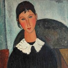 Amedeo Modigliani (Livorno,1884 - Paris, 1920), Elvire au col blanc (Elvire à la collerette), 1917 o 1918, Olio su tela, 65 x 92 cm, Collezione Jonas Netter