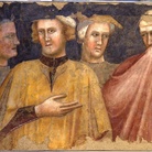 Francesco da Rimini, Quattro figure in costume laico, affresco strappato e applicato su tela tensionata su compensato, cm 70.5x98x2.5. Pinacoteca Nazionale, Bologna