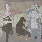 Tarik Berber, Mystique 4. Oil on canvas, cm 140x240, London 2014