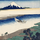 Katsushika Hokusai, Il fiume Tama nella provincia di Musashi, Dalla serie Trentasei vedute del monte Fuji, 1830-1832 circa, Silografia policroma, 24.4 x 37.5 cm, Honolulu Museum of Art | Courtesy of Palazzo Reale, Milano 2016