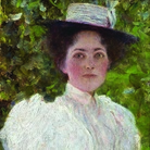 Gustav Klimt, Ragazza nel verde, 1896 circa, Olio su tela, 32.4 × 24 cm, Vienna, Klimt Foundation | © Klimt Foundation, Vienna