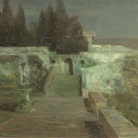 Beppe Ciardi, Plenilunio, 1900 circa, Olio e matita su tavola, 49.3 x 29.4 cm, Fondazione Musei Civici di Venezia, Galleria Internazionale d'Arte Moderna di Ca'Pesaro