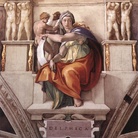 Michelangelo Buonarroti, Sibilla Delfica, 1508-1510 circa. Affresco, cm 350 x 380. Cappella Sistina, Musei Vaticani