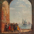 Beppe Ciardi, Il ritorno delle barche da pesca, 1920 circa, Olio su tela, 104 x 124 cm, Milano, Collezione privata | Courtesy of Galleria Bottegantica