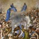 Tiziano Vecellio (Pieve di Cadore, 1488/1490 - Venezia, 1576) , La Gloria, 1551-1554, Olio su tela, 240 x 346 cm, Museo del Prado, Madrid