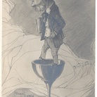 G. Negri, Cartolina umoristica con la caricatura di Richard Wagner, 1914, album Musica I di Fiorello de Farolfi Civico Museo Teatrale Carlo Schmidl Trieste