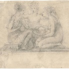 Antonio Canova, Ninfe con Amore, 1795-1800 circa. Matita su carta avorio, 140 x 197 mm. Filigrana: parziale non leggibile. Torino, Biblioteca Reale, inv. 15983 (II)