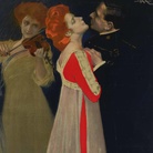 Leopoldo Metlicovitz, Sogno d'un valzer, 1910, Cromolitorafia su carta, 99 x 199 cm | Courtesy of Museo Nazionale, Collezione Salce, Treviso