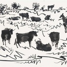 Pablo Picasso, Tauromaquia, 1959, 27 opere, Acquatinta allo zucchero e puntasecca, 35,5 x 50 cm, 263 esemplari pubblicati a Parigi dall’atelier di Roger Lacourière, questa serie è appartenuta allo stampatore dell’opera ed è composta di 28 incisioni anziché delle solite 26, in quanto le tavole Picadores I e Picadores II furono riservate su testa dell’opera ed alle 12 suites su carta perlata Moli - Vell de Guarro | Courtesy Palazzo Vistarino, 