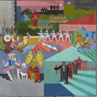 Fortunato Depero, I miei balli plastici, 1918, Olio su tela, 189 × 180 cm, Collezione privata | ©ourtesy © Museo Novecento, Firenze