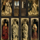 Jan e Hubert van Eyck, Pala d'altare di Gand (Adorazione dell'Agnello Mistico), 1432, Dettaglio del Polittico chiuso, Prima del restauro, Olio su tavola, Gand, Cattedrale di San Bavone | Courtesy of Saint-Bavo’s Cathedral Ghent © Lukasweb.be-Art in Flanders vzw | Photo: KIK-IRPA