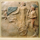 Pinax votivo con Hermes e Afrodite Da Locri Epizefiri, terracotta, prima metà del V secolo a.C. Museo Archeologico Nazionale, Reggio Calabria
