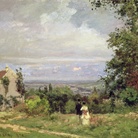 Camille Pissarro, Paysage près de Louveciennes, 1870, olio su tela. 45,8 x 55,7 cm. Southampton City Art Gallery