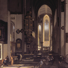 Emanuel de Witte, Interno di una chiesa cattolica immaginaria, 1668, olio su tela, cm 110 x 85. L’Aia, Gabinetto reale di pitture Mauritshuis acquisito nel 1883. © L’Aia, Gabinetto reale di pitture Mauritshuis