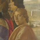 Sandro Botticelli (Alessandro di Mariano di Vanni Filipepi, Firenze 1445 - Firenze 1410), Autoritratto (Particolare da L'Adorazione dei Magi), 1475 ca, Tempera su pannello, 111 x 134 cm, Galleria degli Uffizi, Firenze | Courtesy of Wikimedia Commons