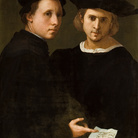 Pontormo (Jacopo Carucci; Pontorme, Empoli 1494-Firenze 1557), Doppio ritratto di amici, 1523-1524; olio su tavola e lacche; cm 88,2 x 68. Venezia, Fondazione Giorgio Cini, Galleria di Palazzo Cini, Cini 40025