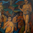 André Derain (Chatou, 1880 - Garches,1954), Les Grandes Baigneuses, 1908, Olio su tela, 225 x 178 cm, Collezione Jonas Netter