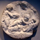 Michelangelo Buonarroti, Tondo Taddei, 1504-1506 circa. Bassorilievo in marmo, cm 109 x 109. Royal Academy, Londra