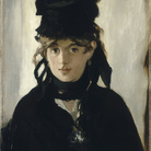 Édouard Manet, Berthe Morisot au bouquet de violettes (Berthe Morisot  con un mazzo di violette), 1872, olio su tela, 55x40,5 cm, Parigi, Musée d’Orsay