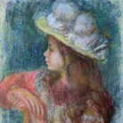 Pierre Auguste Renoir (1841 - 1919), Fanciulla seduta con cappello bianco, 1884, Pastello su carta, 62 x 47 cm, Parigi, Musée Marmottan Monet, Dono Nelly Sergeant-Duhem, 1985 | © Musée Marmottan Monet, Paris / Bridgeman Images