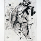 Marc Chagall, Tappo Stepàn, carpentiere, da Le anime morte, mm 277 x 212