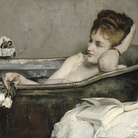 Alfred Stevens, Il bagno, 1873-1874, Olio su tela, 92.8 x 73.5 cm, Parigi, Musée d’Orsay | © René-Gabriel Ojéda / RMN-Réunion des Musées Nationaux/ distr. Alinari