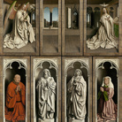 Jan e Hubert van Eyck, L’Adorazione dell’Agnello Mistico, 1432, Dettaglio del pannello centrale con l'Adorazione dell'Agnello, Dopo il restauro, Olio su tavola, Gand, Cattedrale di San Bavone | Courtesy of Saint-Bavo’s Cathedral Ghent © Lukasweb.be-Art in Flanders vzw | Photo: KIK-IRPA