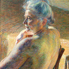 Umberto Boccioni, Nudo di spalle o Controluce, 1909, Olio su tela