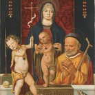 Antonio Leonelli da Crevalcore, Sacra Famiglia con San Giovannino, 1499-1510, tavola. Stoccarda, Staatsgalerie