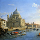 Gaspar Van Wittel, L'ingresso del Canal Grande con la chiesa della Salute, Olio su tela, 123 x 74  cm,Roma, Galleria Colonna