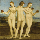 Raffaello Sanzio, Le Tre Grazie, 1503-1504, Olio su tavola, 17  x 17 cm, Chantilly, Museo Condé